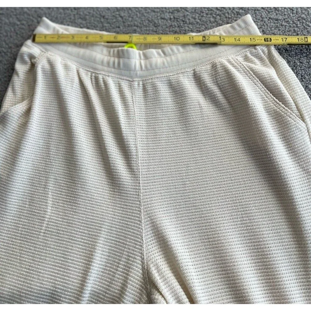 Free People Movement Pants Snow Day Thermal Wide Leg Ivory Boho Retro Large New